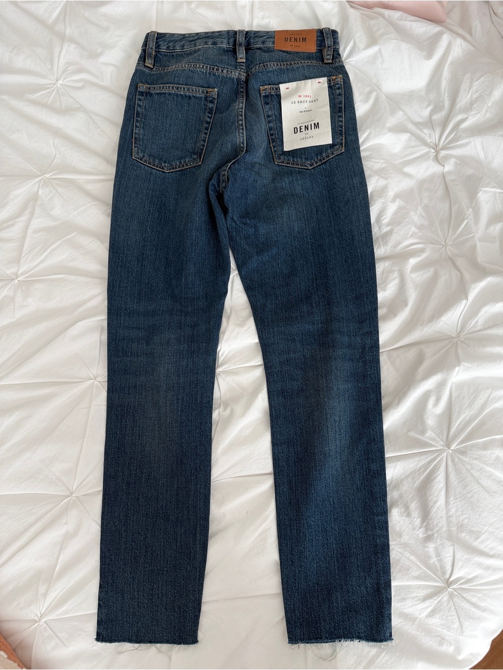 Sezane Brut Sexy Slim Straight Leg Jeans 26 Classic Parisian Glamour Denim NWT - Picture 7 of 10